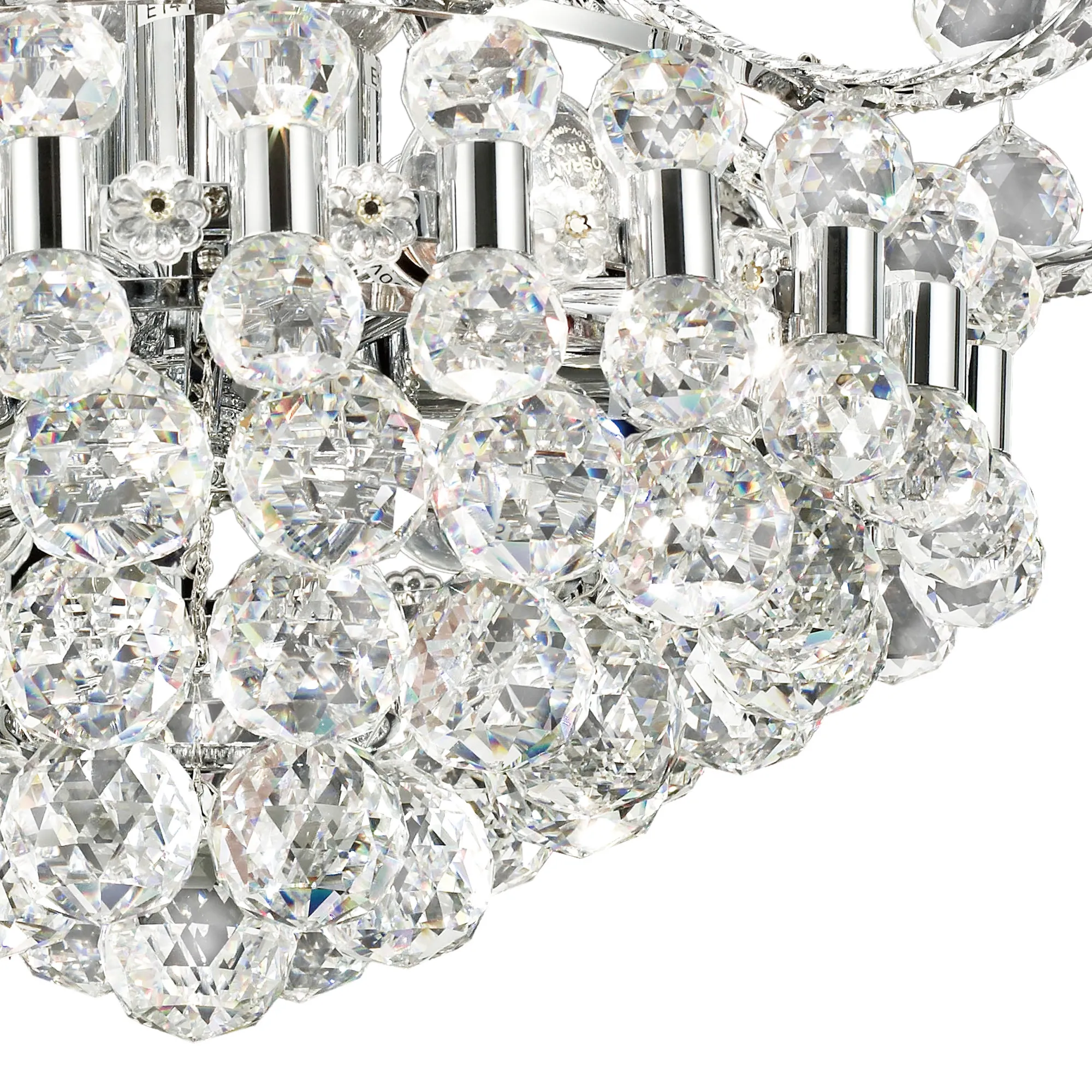 Pearl Crystal Chandelier 9 Light Polished Chrome IL30026  Diyas Pearl